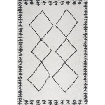Calvia Moroccan Diamond Shag Area Rug
